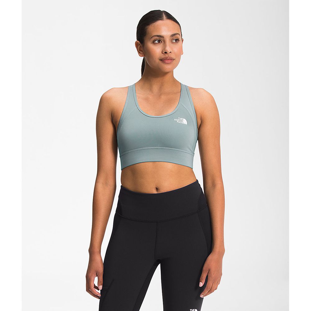 The North Face Sports Bra Womens Australia - The North Face Bounce-B-Gone Silver Blue / White Runnin